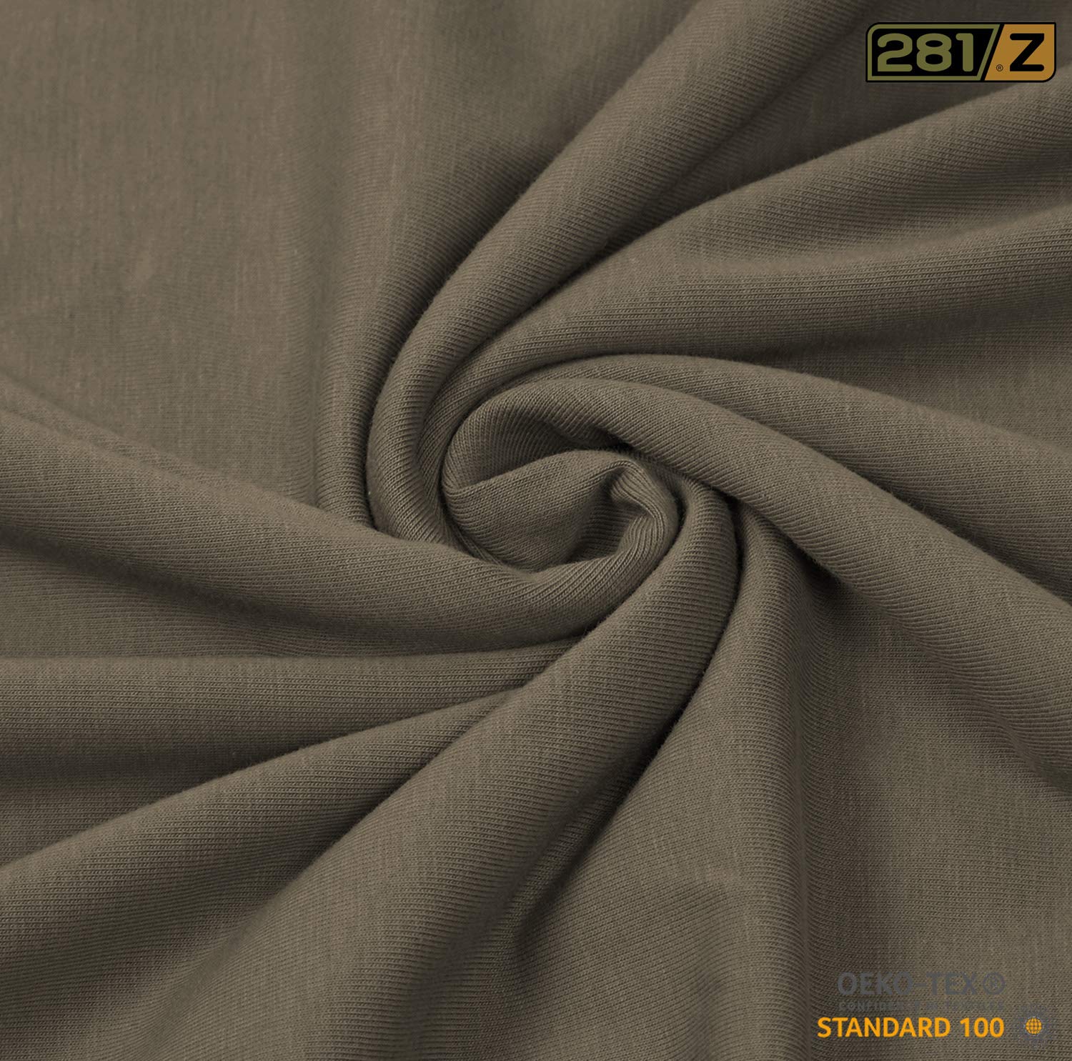 281Z Punisher Combat T-Shirt olive drab neckline closeup shows durable stitching for active use