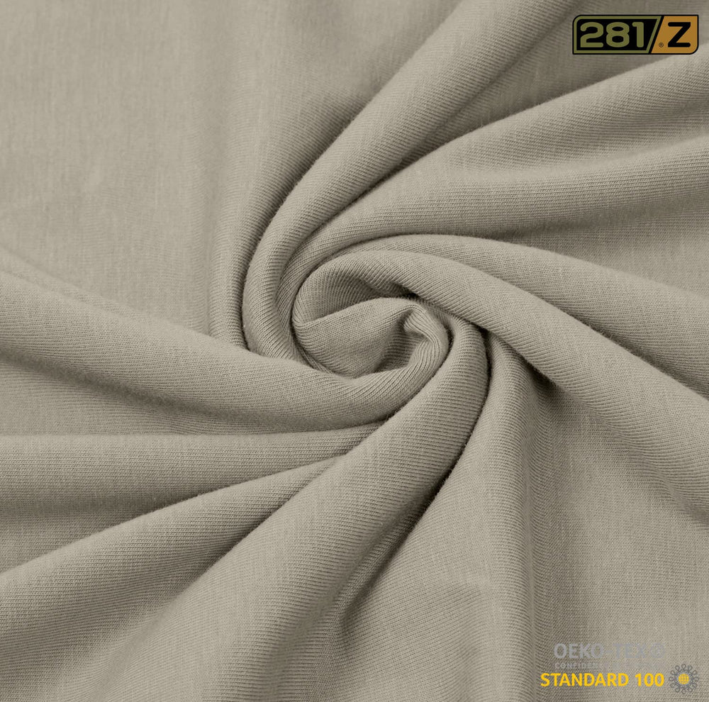 281Z tactical T-shirt tan back view highlighting seamless construction under gear