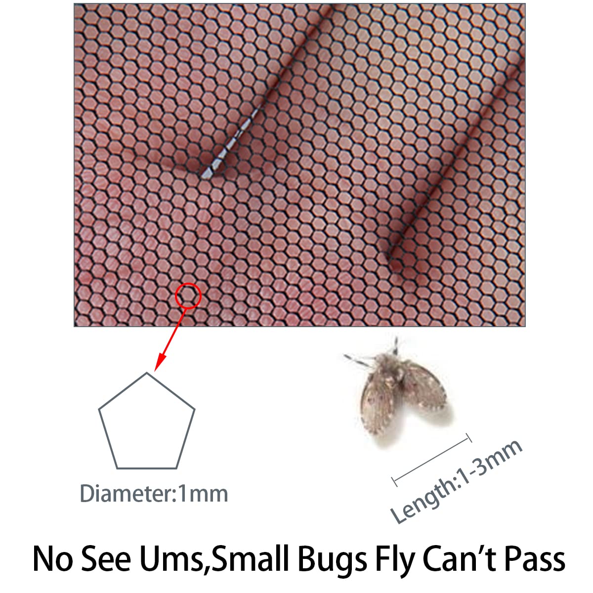 Mesh face protection detail with lightweight fabric and metal ring