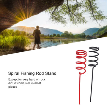 Easy-to-use spiral rod holder securely holds fishing rod