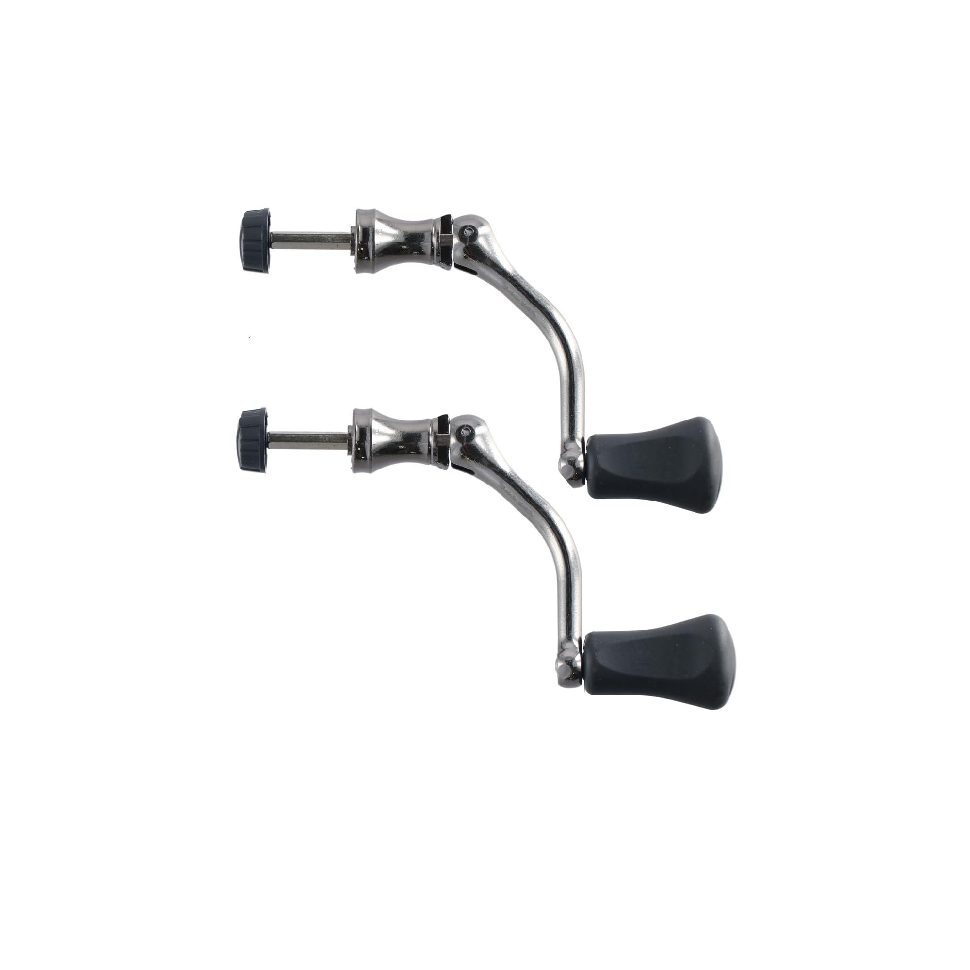Front view of 2Pcs metal rocker arm spinning reel handle