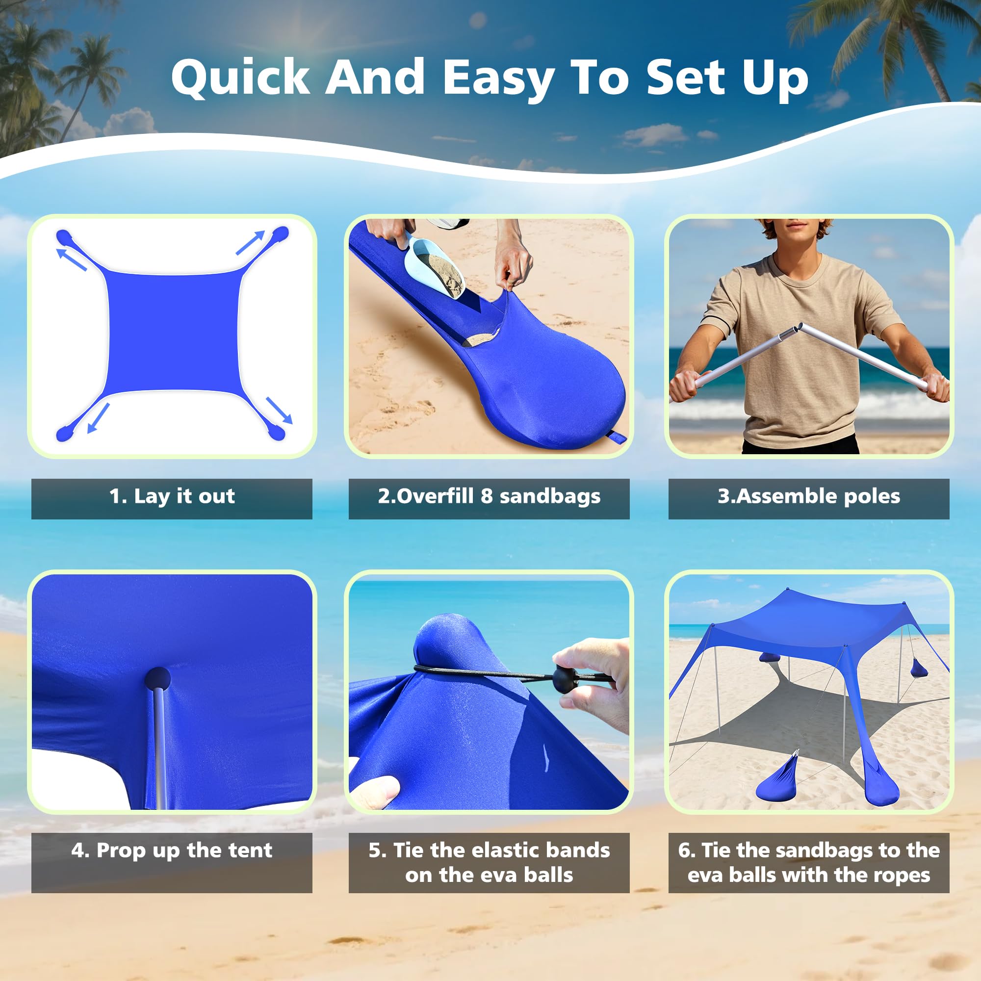 2PM SPORTS Beach Tent carry bag compact storage for travel.