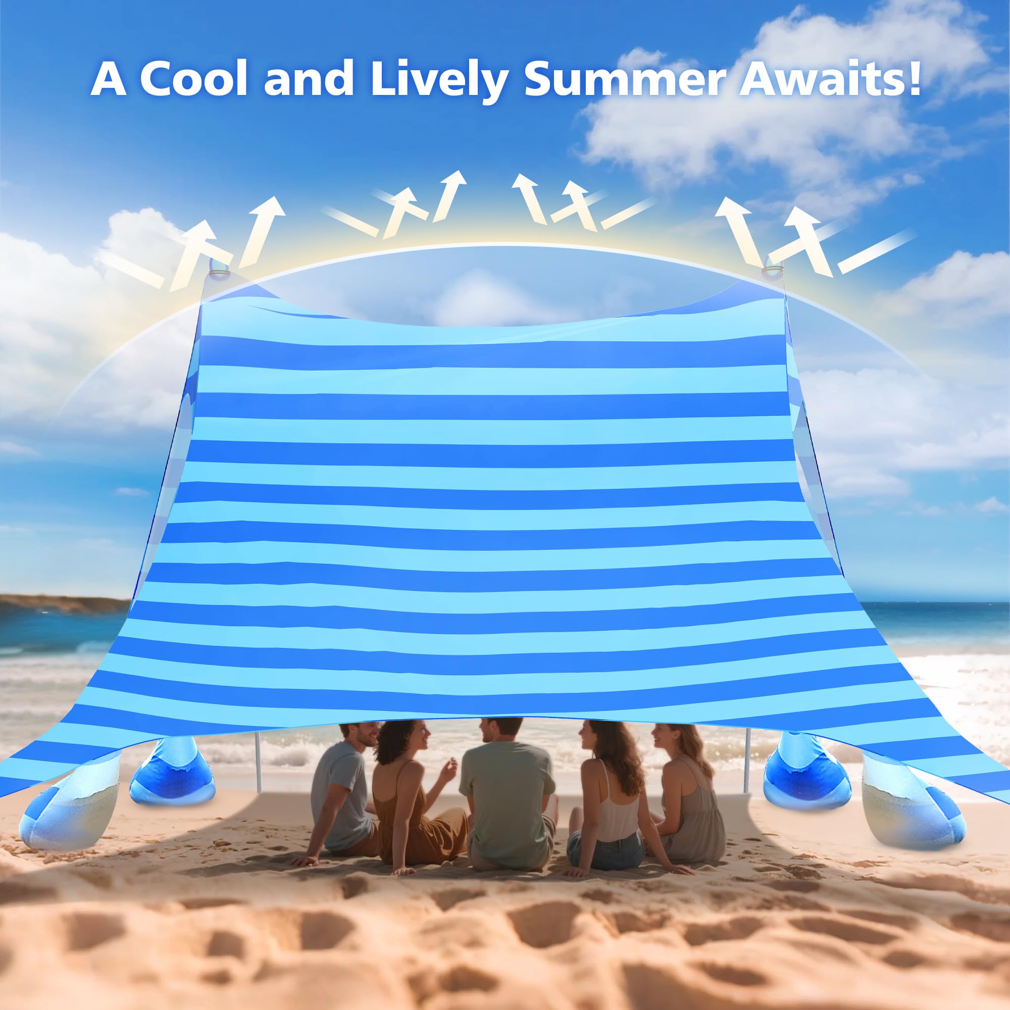 2PM SPORTS spacious 8x8 ft shelter with ample headroom.