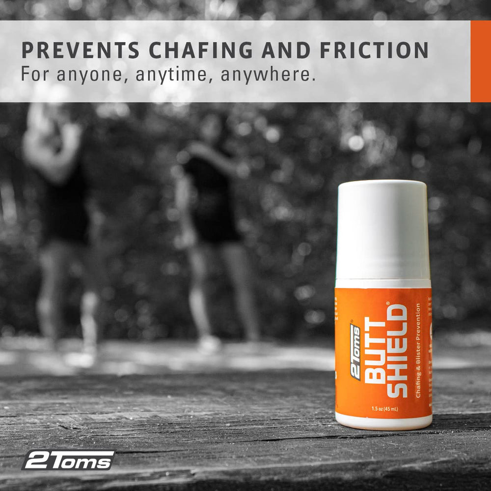 2Toms ButtShield saddle zone protection helps prevent friction during long rides.