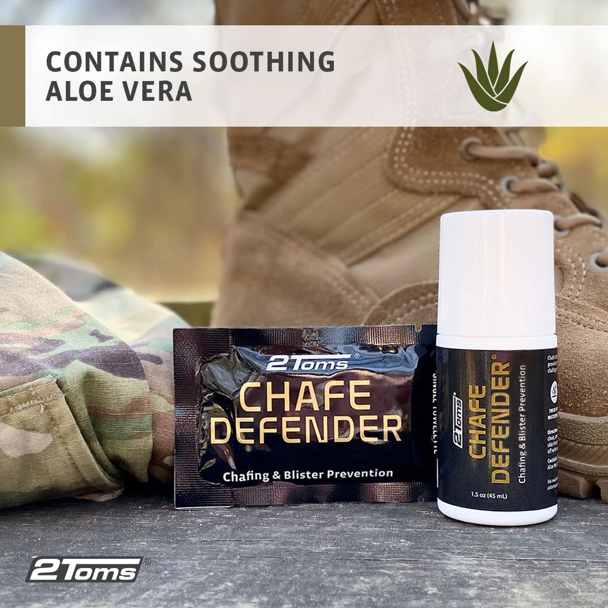 2Toms Chafe Defender remains sweatproof and waterproof in intense conditions