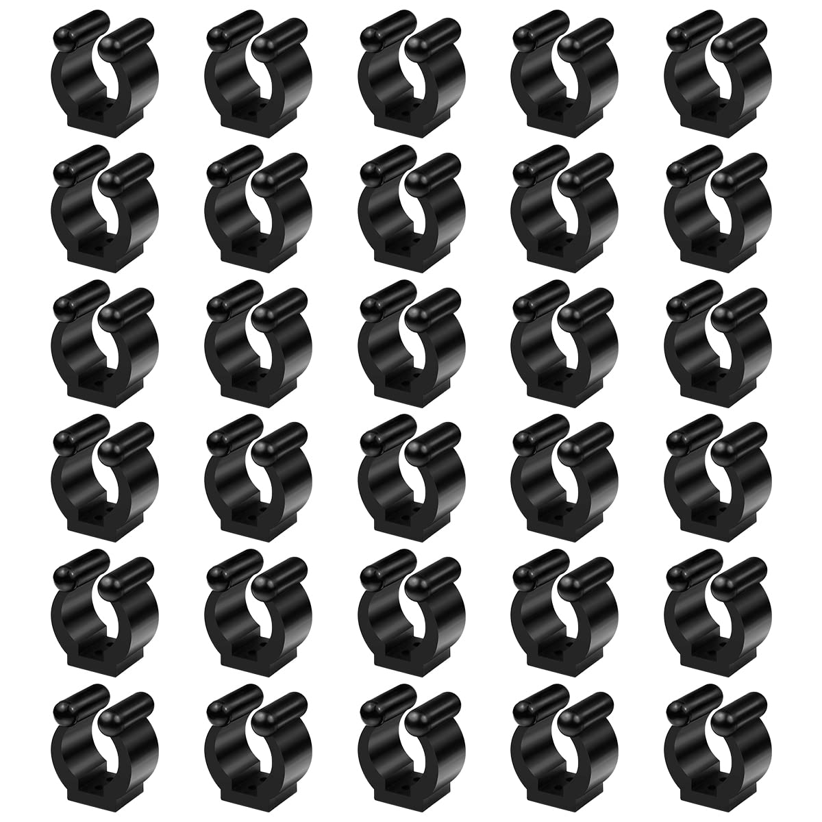 Thirty pack black billiards cue clips and fishing rod holders