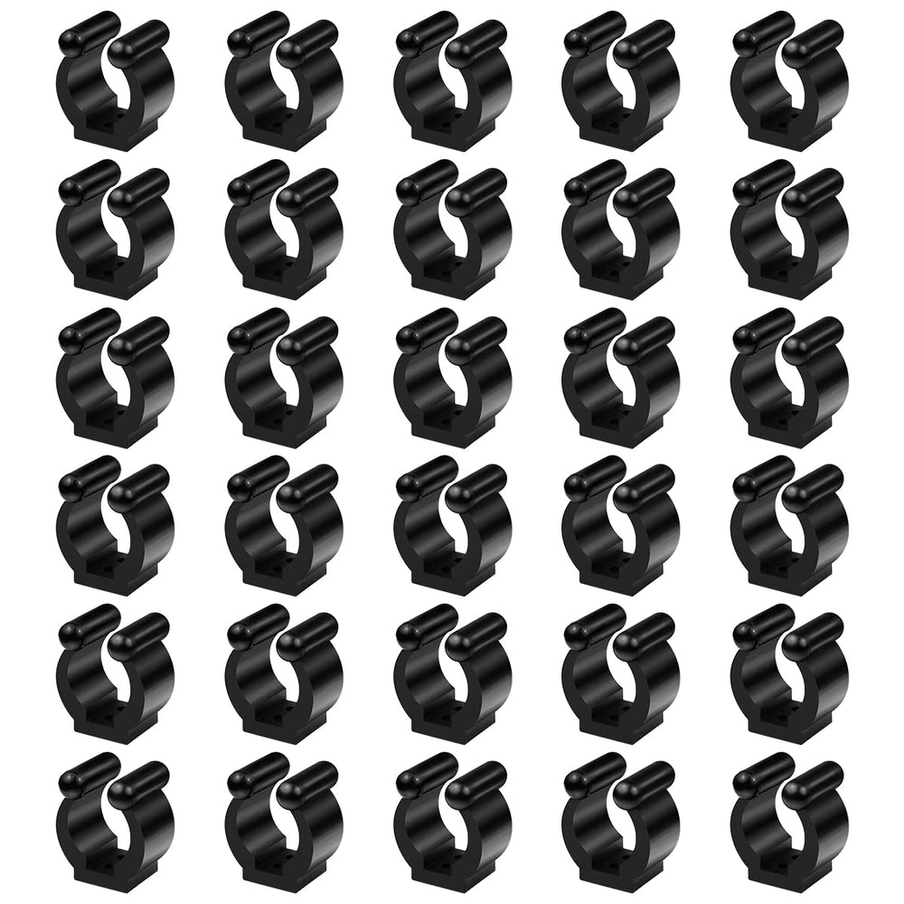 Thirty pack black billiards cue clips and fishing rod holders