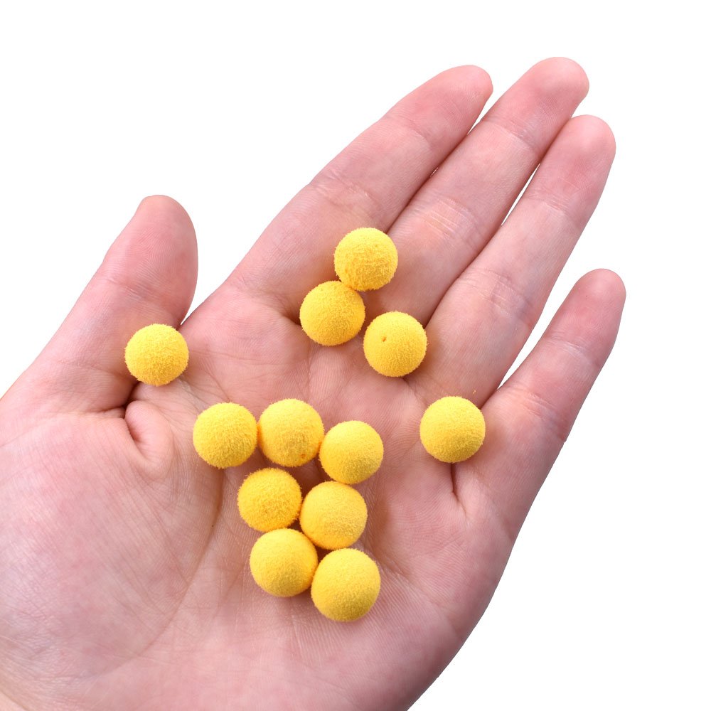 12mm egg-based carp bait boilies in Yellow-Sweet Corn flavor