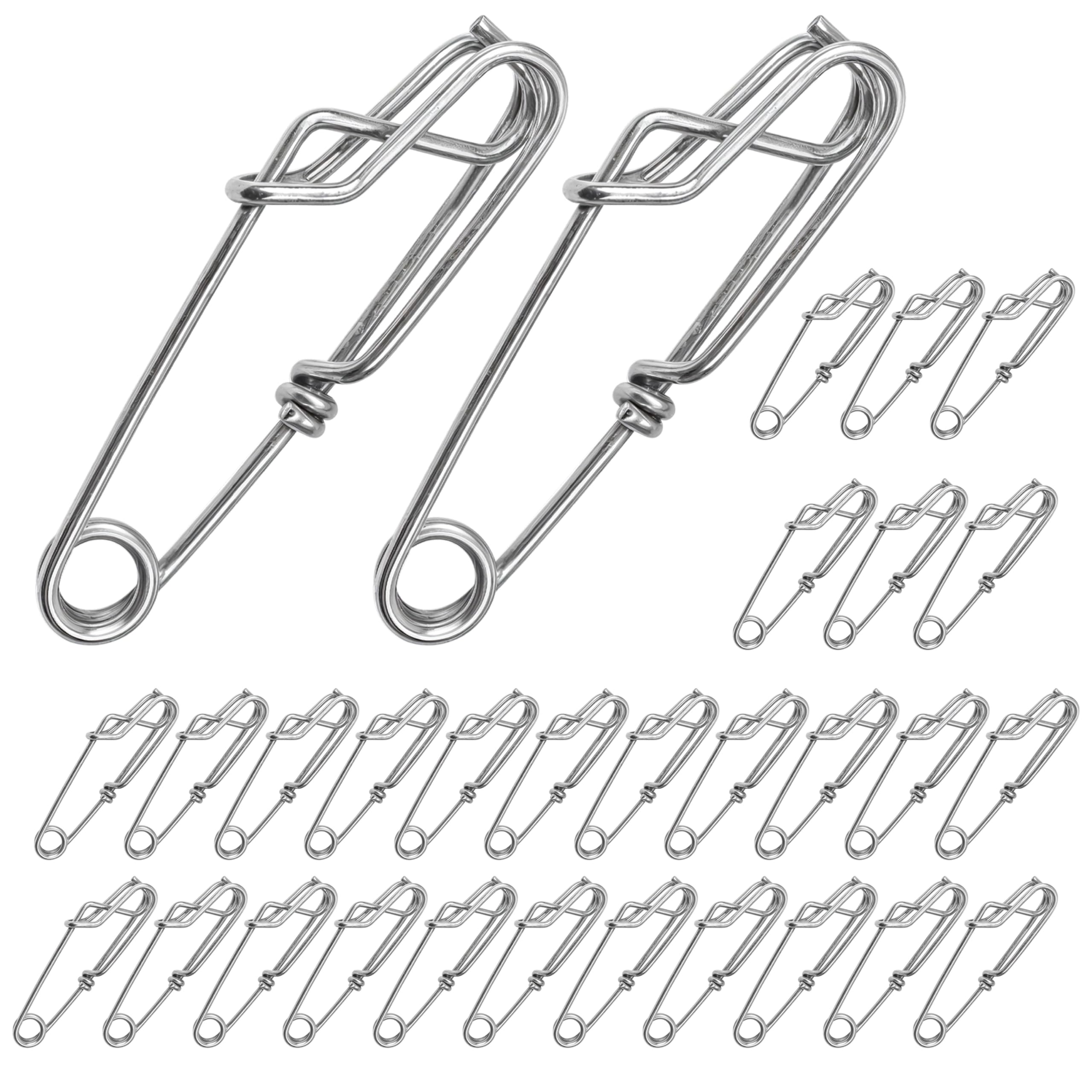 Close-up of 18x60mm stainless steel longline clip