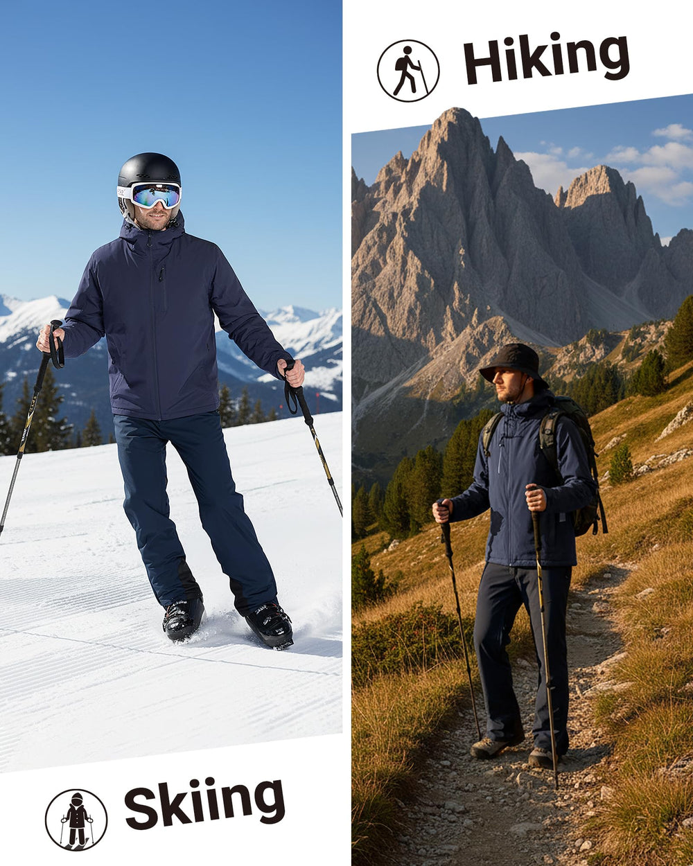 33000ft mens winter jacket in use demonstrates everyday cold weather comfort
