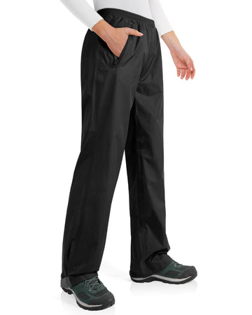 33000ft rain pants women side pocket demonstrates travel-friendly storage and quick access