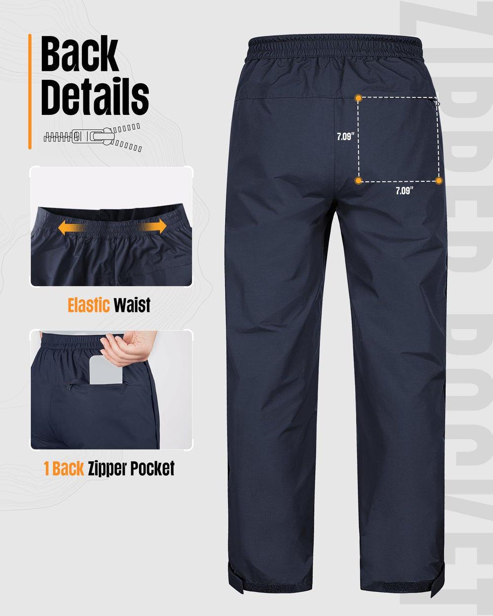 33,000ft bottom-velcro adjustable cuffs tailor fit over different footwear