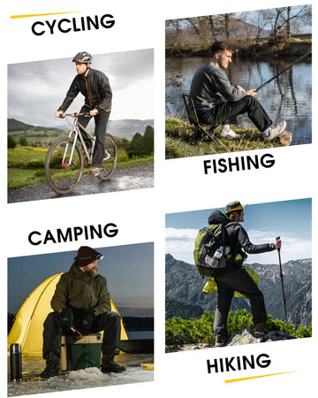 33,000ft two-zip pocket rain pants keep valuables secure.