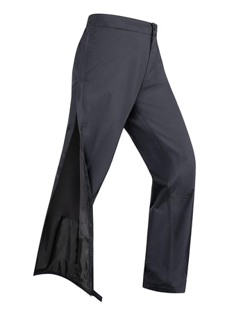 33,000ft women's full zip rain pants side zip for easy over-boot wear