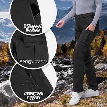 33,000ft women's rain pants worn on a trail demonstrate all-weather versatility
