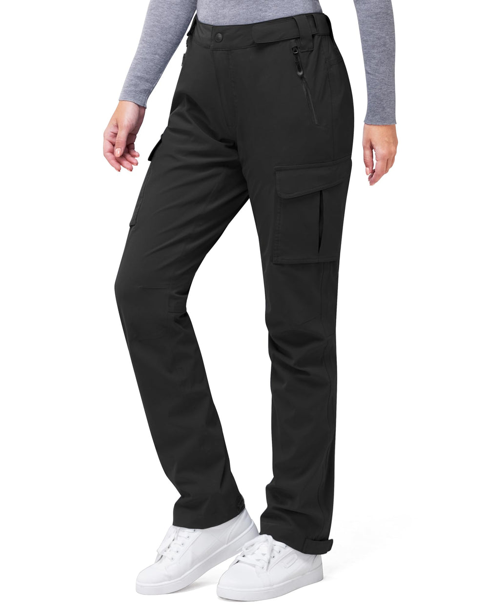 33,000ft women's rain pants waterproof fabric close-up shows sealed seams for dry days