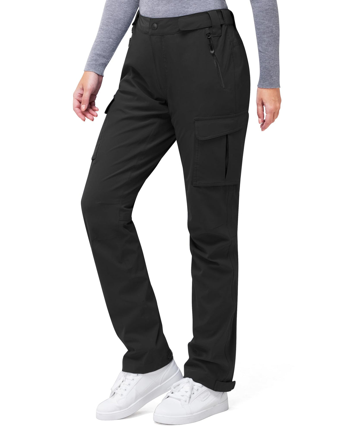 33,000ft women's rain pants waterproof fabric close-up shows sealed seams for dry days