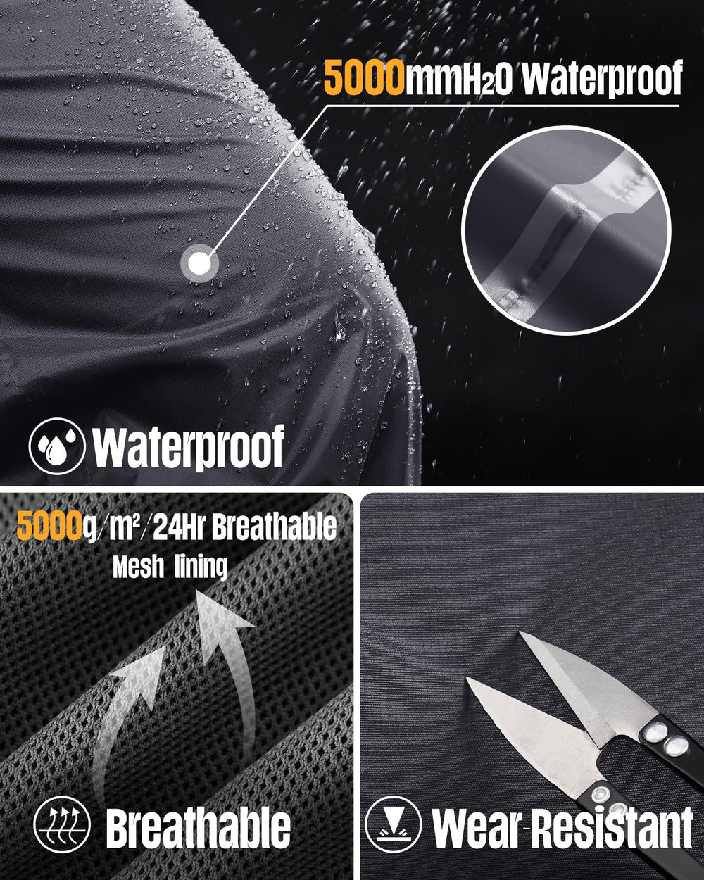 33,000ft rain pants waterproof sealed seams keep you dry