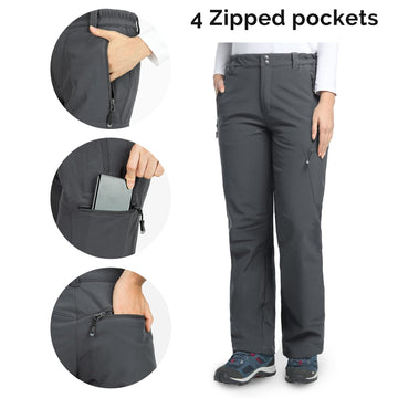 33,000ft womens slim-fit snow pants with adjustable waist for comfortable tailoring