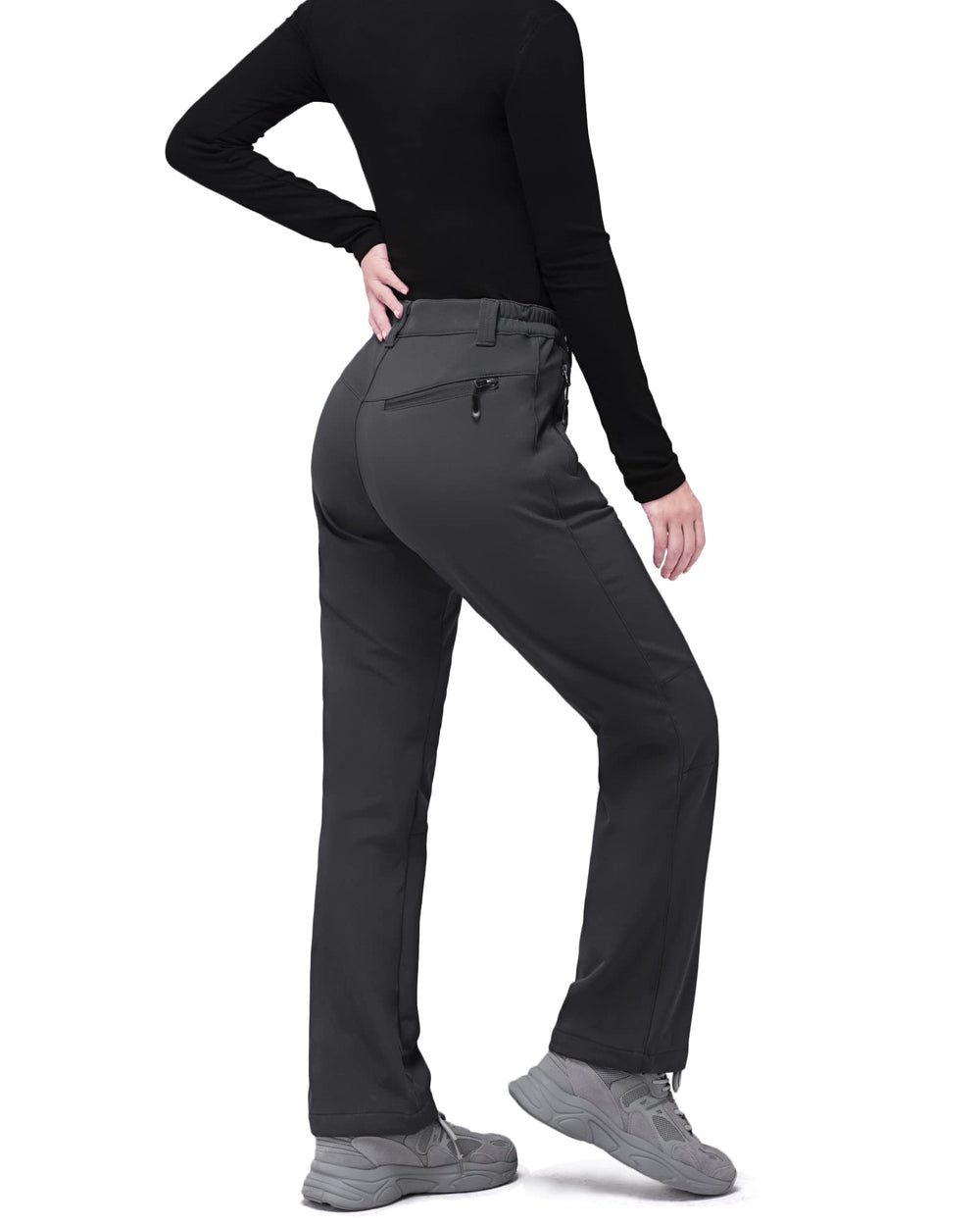 33,000ft womens windproof snow pants grey offering versatile warmth on cold days