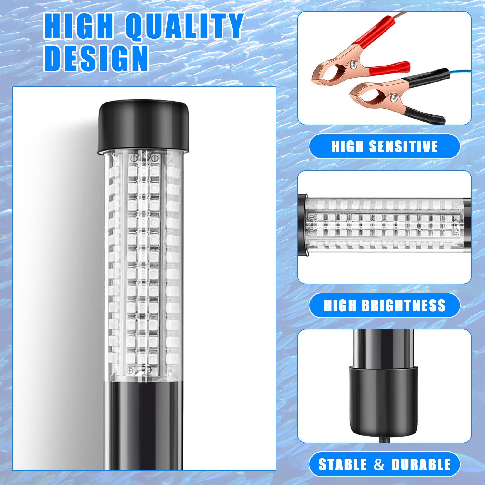 360-degree illumination underwater fishing light