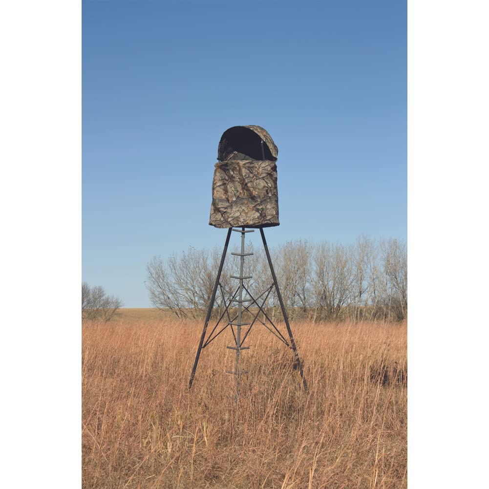 Blind kit swivels 360 degrees with Apex Tripod Treestand