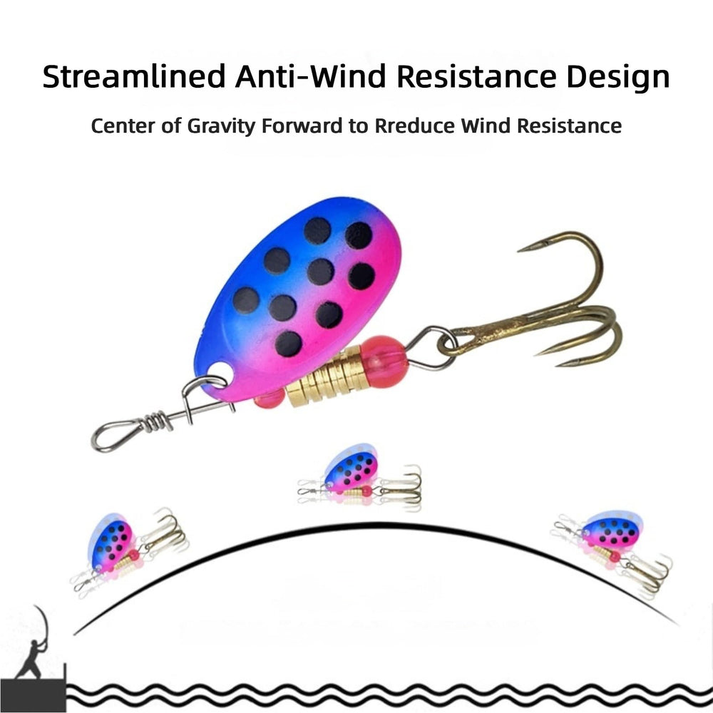 Lures in water displaying movement and flash