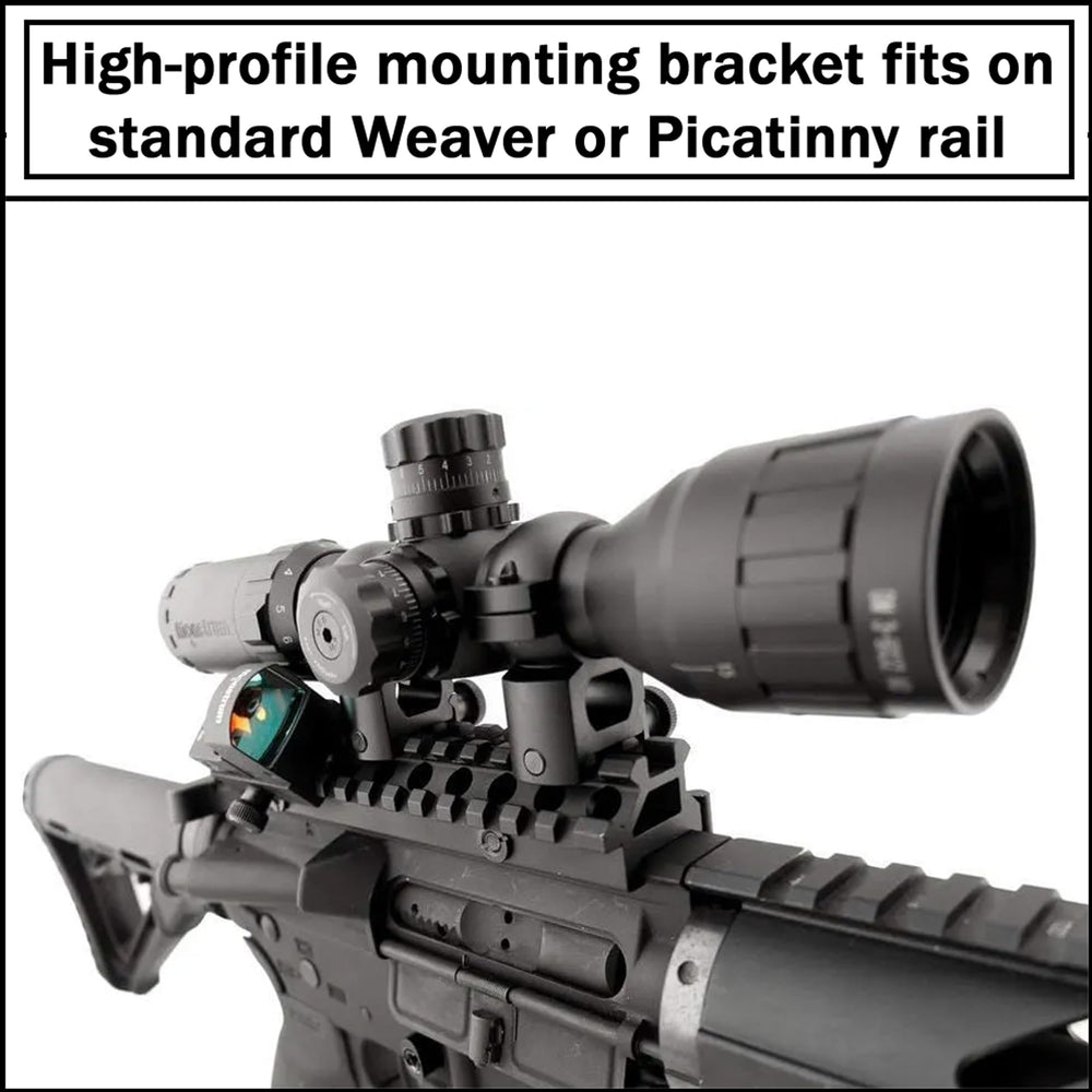 360 Tactical heavy-duty 45-degree Picatinny riser mount for versatile angles.