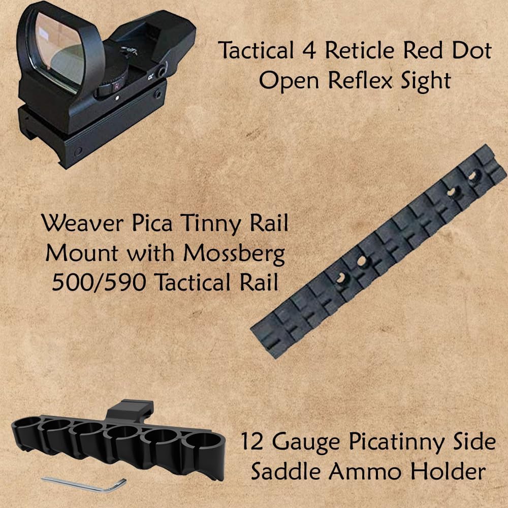 360 Tactical Mossberg 500/590 rail attachment for reliable tactical mounting.