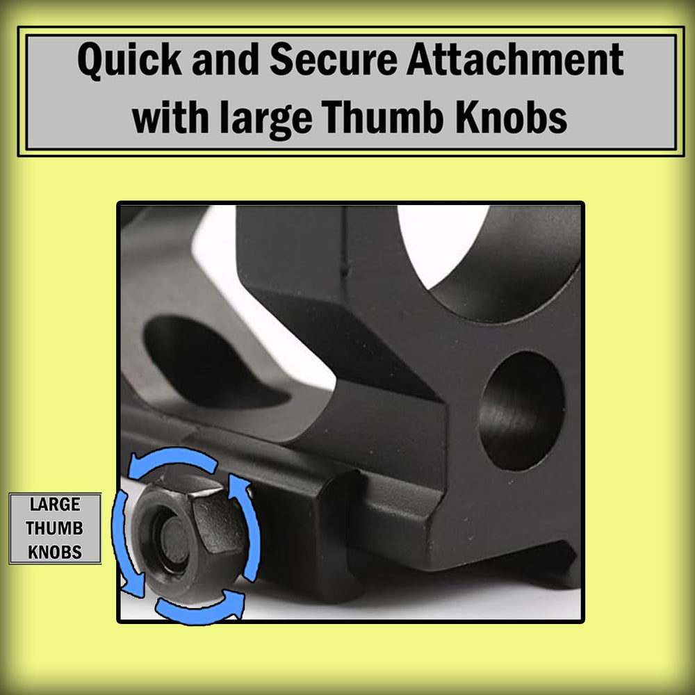 360 Tactical offset eye relief design for magnified optics comfort