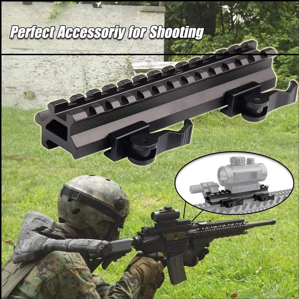 360 Tactical optics-ready mount suitable for red dot and scope setups.