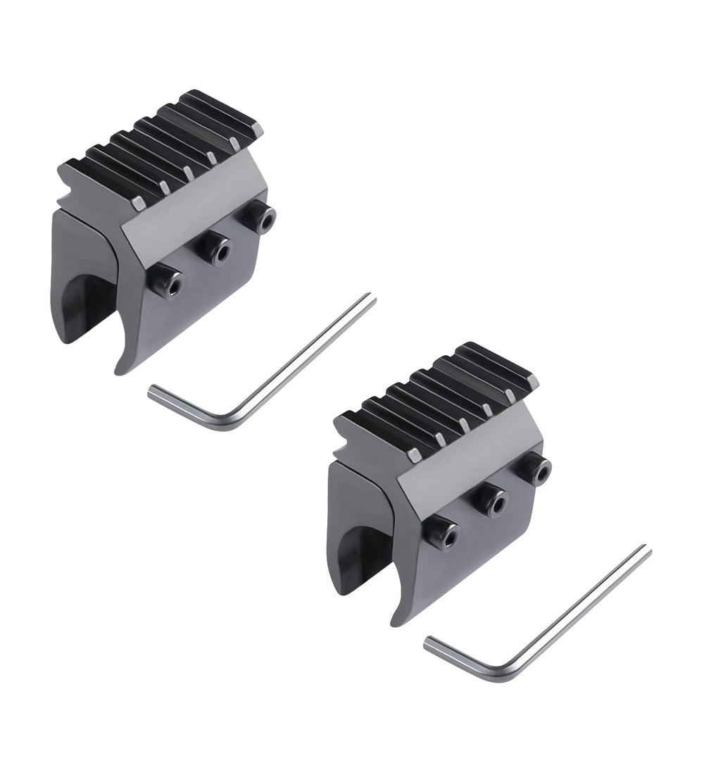 360 Tactical universal rail base side view shows easy accessory mounting for rifles.