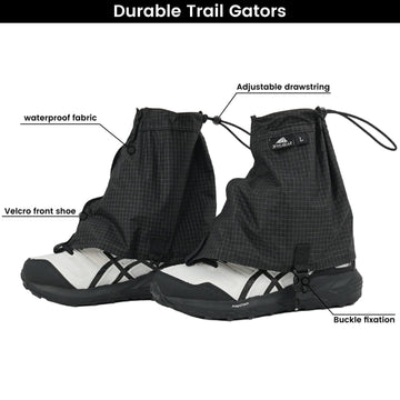 An ergonomic-fit gaiter hugging the ankle for comfort