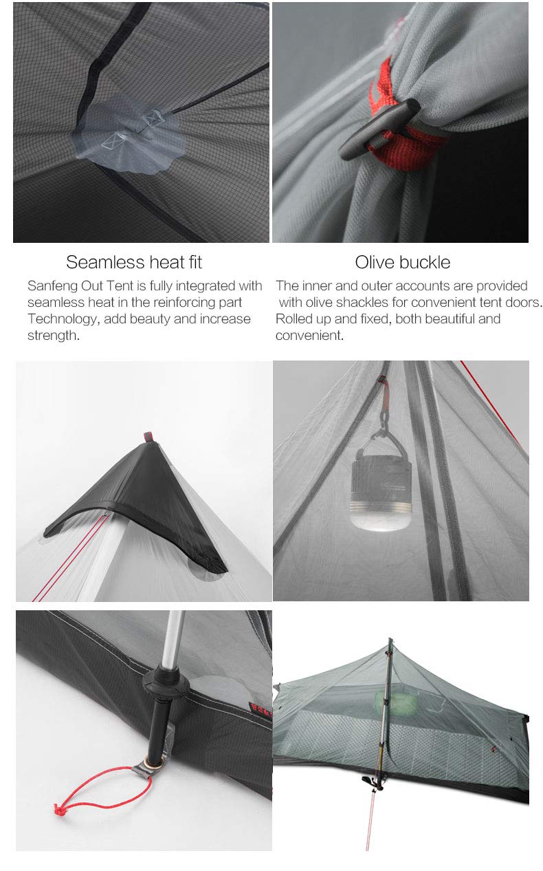 Taped seams and durable construction on Lanshan 2 tent