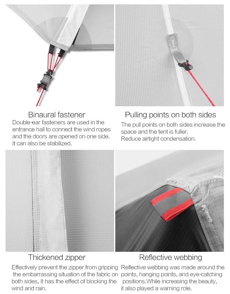 Waterproof coating on Lanshan 2 helps protect gear in wet weather