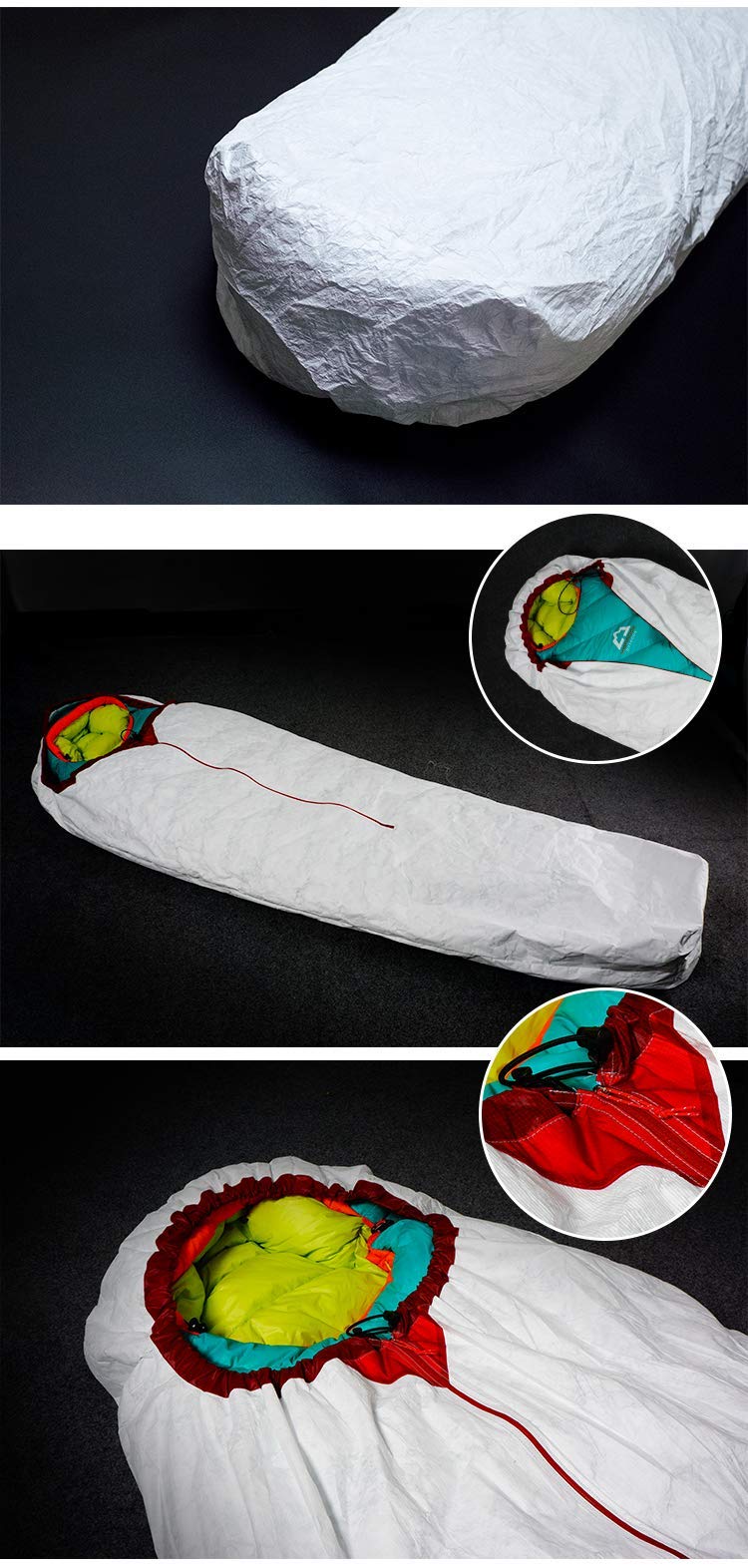 3F UL Gear TYVEK Type B cover offers compact shelter during overnight stops.