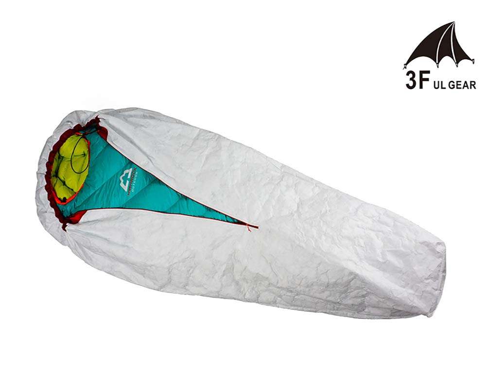 3F UL Gear TYVEK cover protects sleeping bags from rain and condensation on trails.
