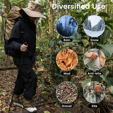 Waterproof gaiters repelling moisture during snowy outings