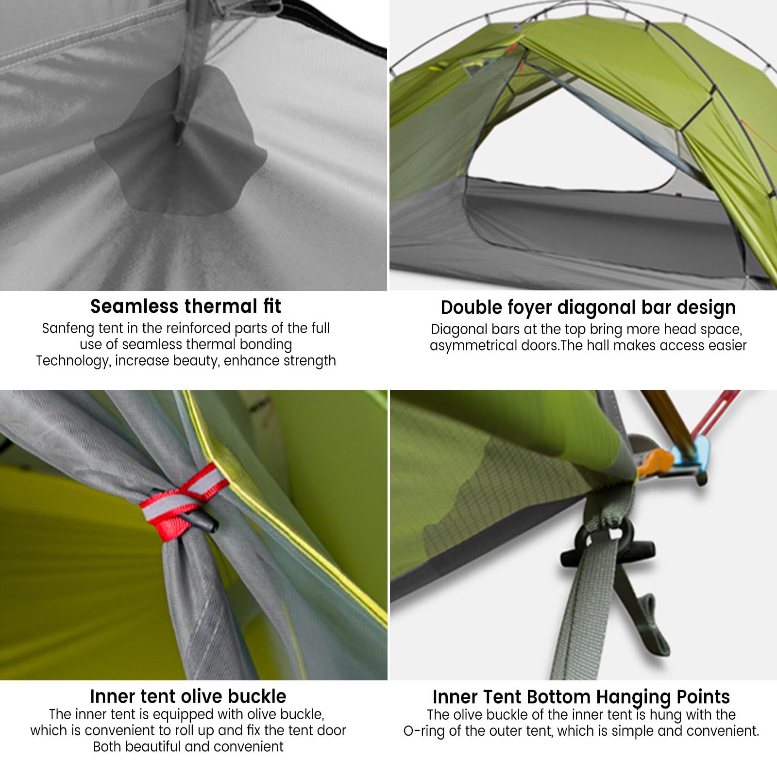 3FULGEAR Tai Chi 2-Person Tent interior space and practical layout