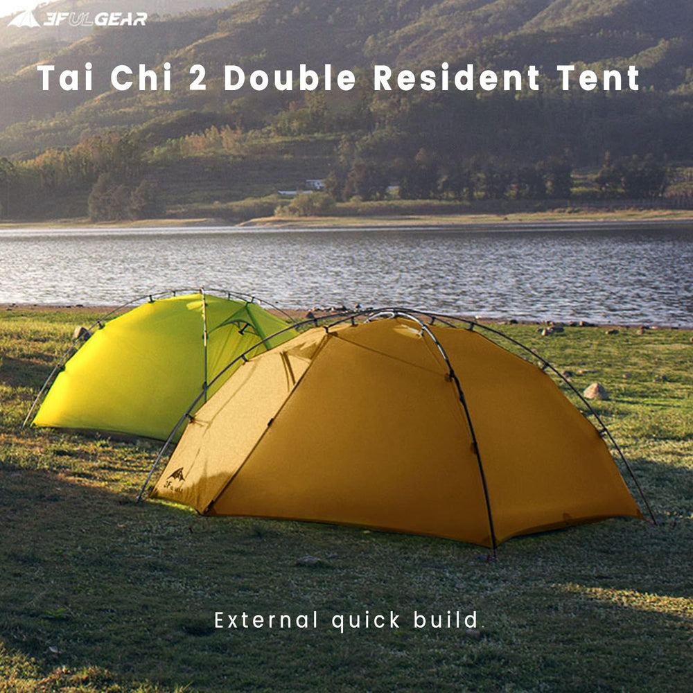 Compact packed Tai Chi 2 tent demonstrates backpack-friendly size