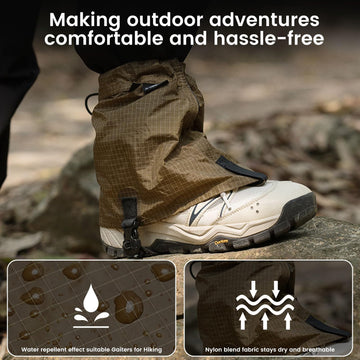 3FULGEAR Ultralight Gaiters lightweight and foldable for compact packing