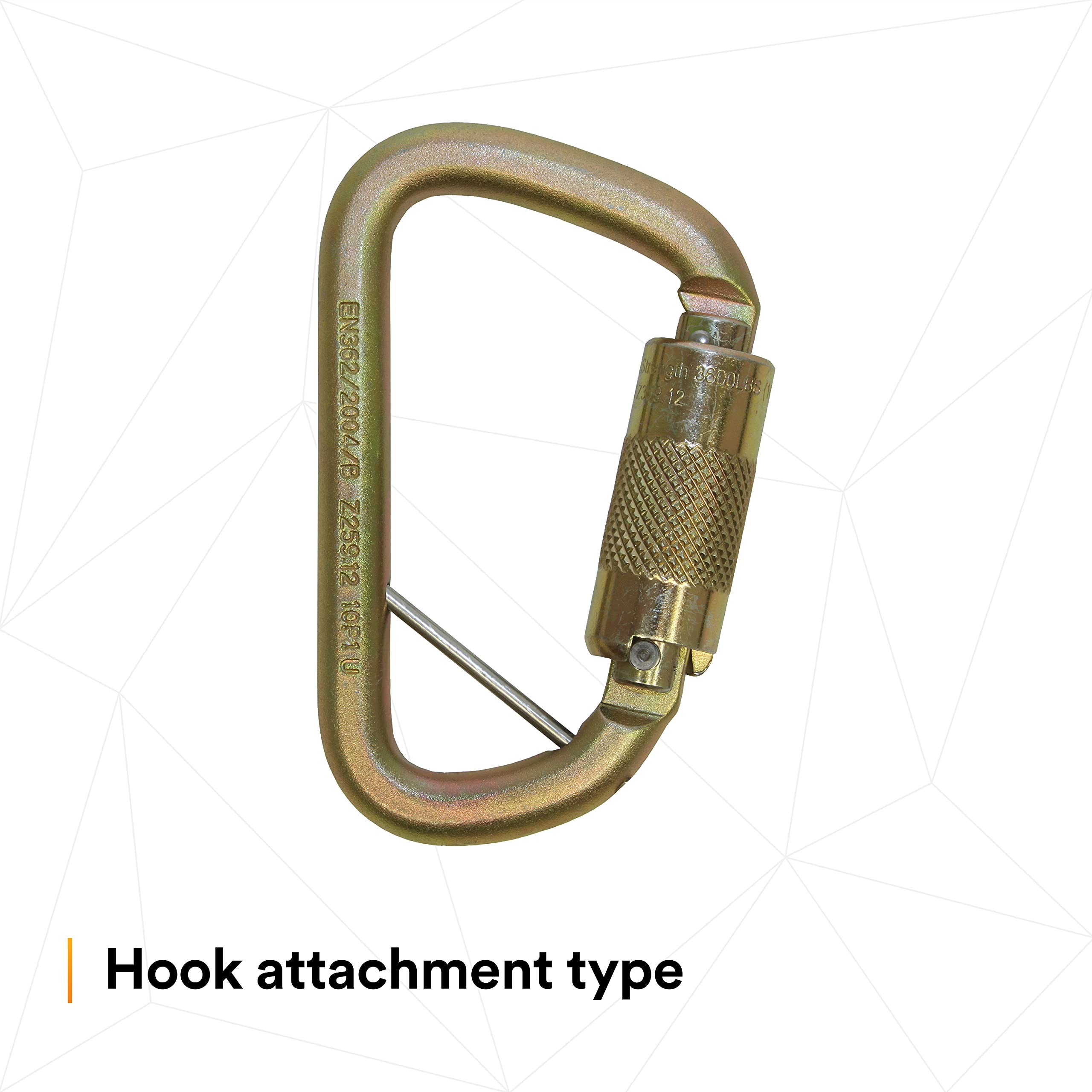 3M DBI-SALA Saflok 2000117 yellow-zinc finish resists corrosion in tough sites.
