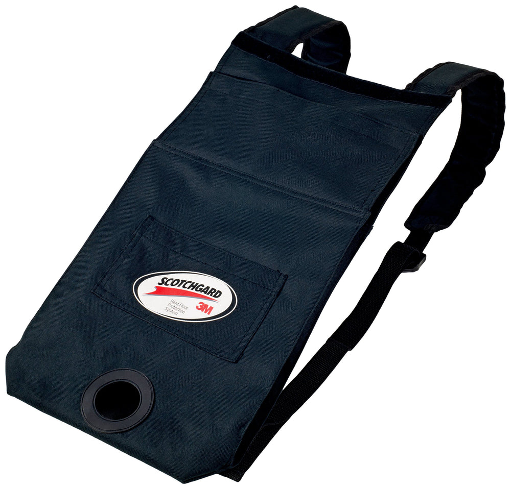 3M Easy Shine canvas backpack front view helps transport floor finish safely.