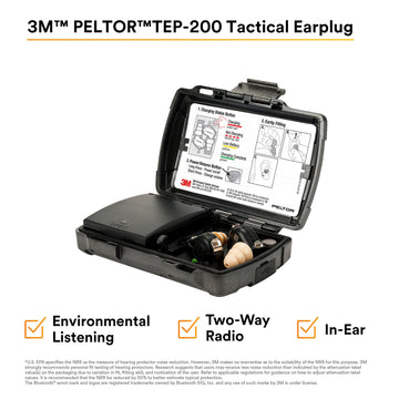 3M PELTOR TEP-200 ear tips medium provide secure fit for versatile hearing protection