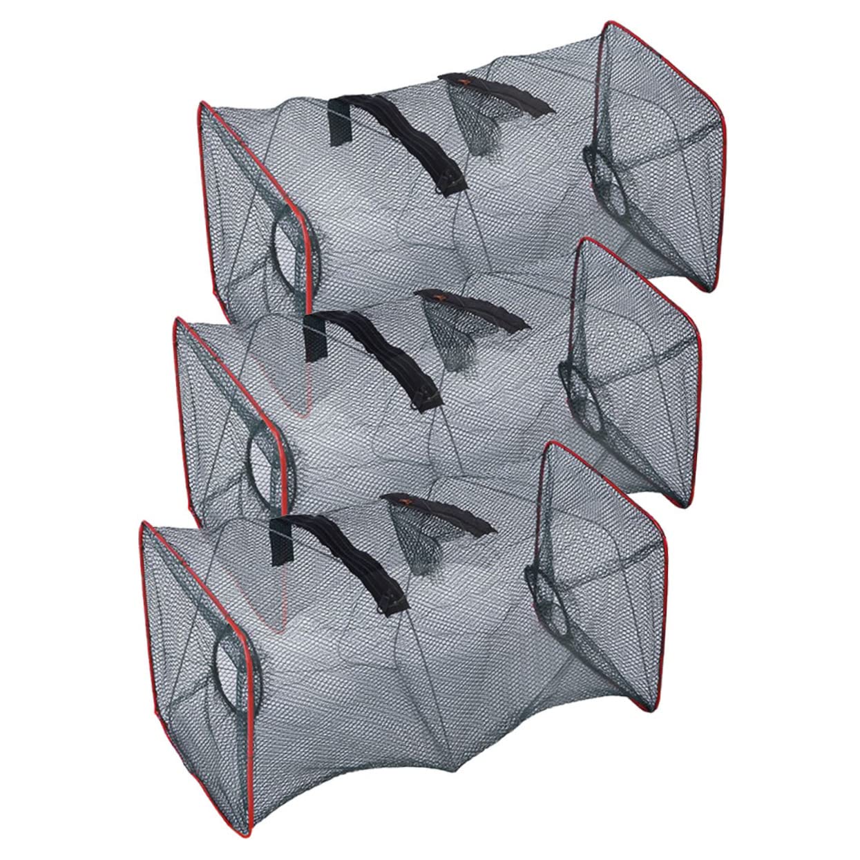 Closed collapsible fishnet trap for easy storage