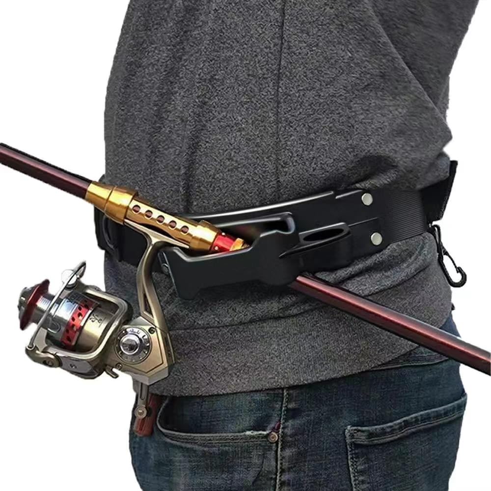 3rd Hand Rod Holder attached to belt during rock fishing