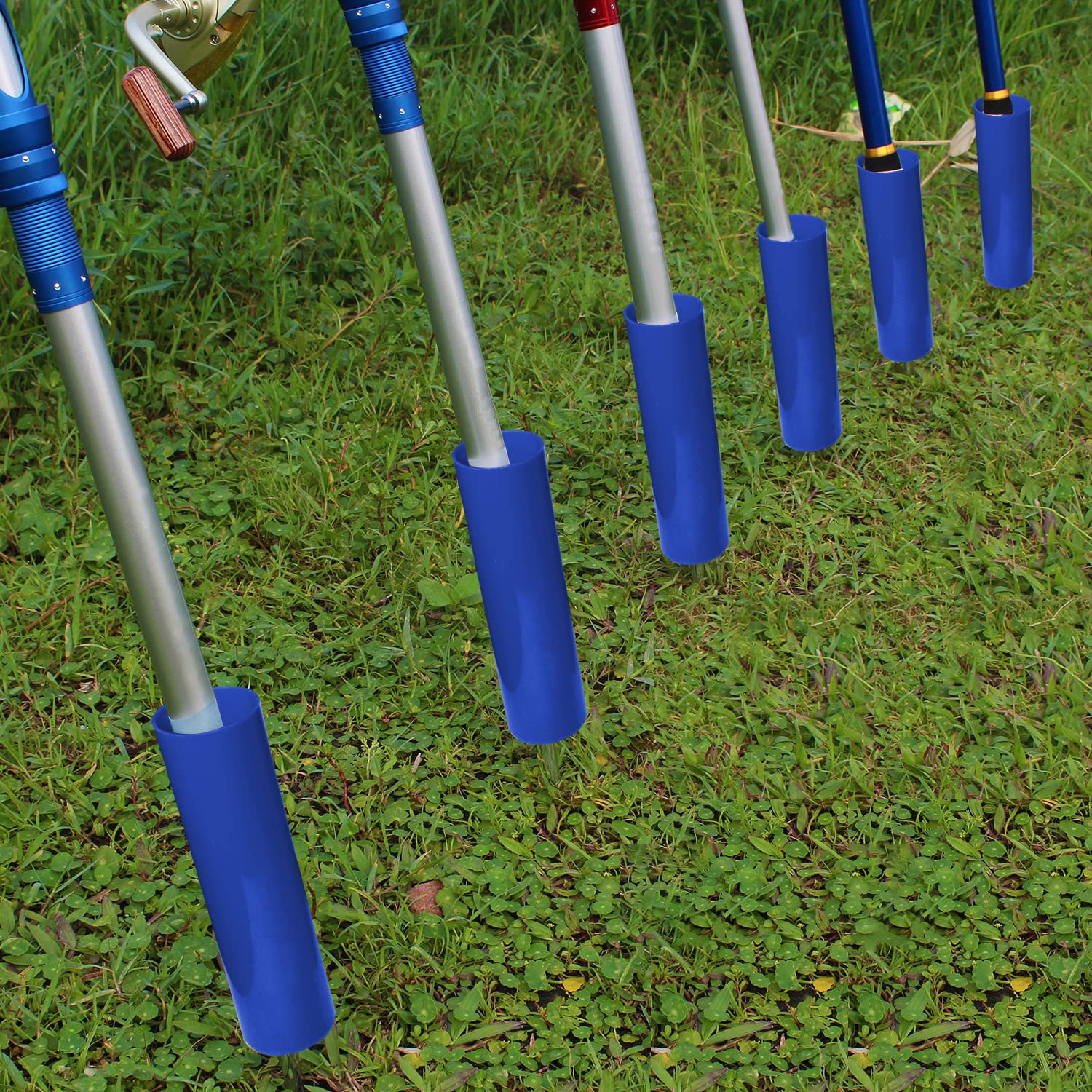 Close-up of tapered drill rod and galvanized steel tip