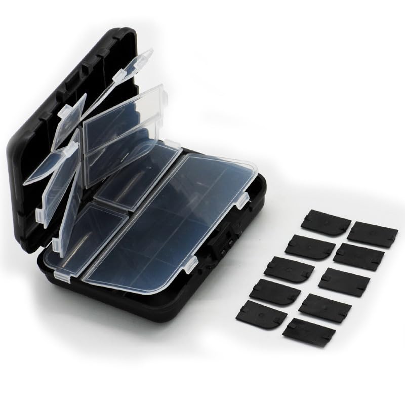 4-pack plastic fishing lure tackle box with 11 removable dividers