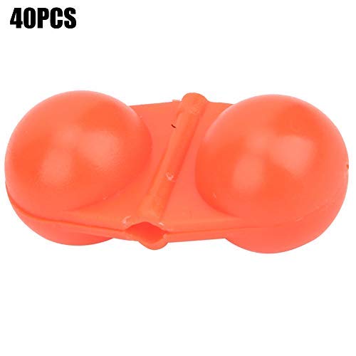 40Pcs ABS double rattle sea fishing beads red - image 9