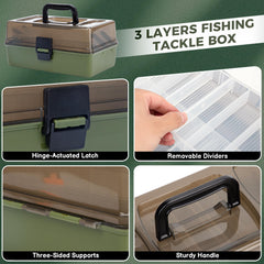 Close-up of various lures and hooks from the kit